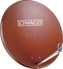 SCHWAIGER SAT Anlage Spiegel Ziegelrot Satellitenempfang Quad LNB Ziegelrot