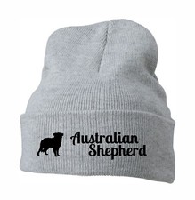 Beanie Strickmütze Mütze Stickmotiv AUSTRALIAN SHEPHERD Hunde Siviwonder