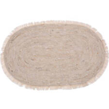 Maisstrohteppich für Wohnzimmer Boho stil, oval, 80 x 50 cm