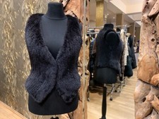 NERZ WESTE PELZ WESTE BRAUN MINK FUR VEST NERZ WESTE GESTRICKT FELL WESTE PELZ