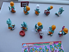 Ü-Ei Figuren Satz 1995 *Die Dapsy Dinos* 10 FIguren,BPZ, Comicbüchlein gebraucht