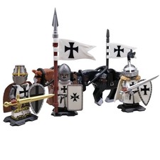 3er Set Kreuzritter mit Waffen