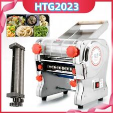 220V Elektrisch Nudelmaschine Maker Edelstahl Teigausrollmaschine 24cm Cutter DE