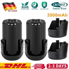 2x 12V Akku Für Bosch 3500mAH Li-ion BAT412 GSR GSB GSA GWI GDR GMF 10.8 V-LI
