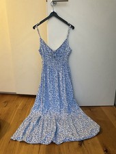 Hollister S Kleid Sommer Blau Weiss Hellblau Blumen