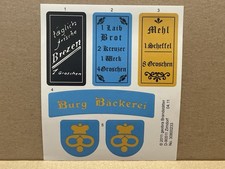 Playmobil original Aufkleber Stickerbogen Burg Bäckerei