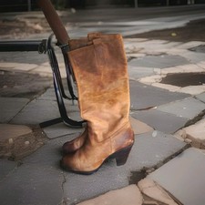 Antik-Lederstiefel Gr. 39