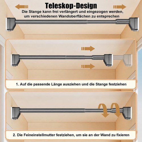 Teleskop gardinenstange ohne - teleskop,