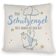 Schutzengel-Pinguin Kissen in