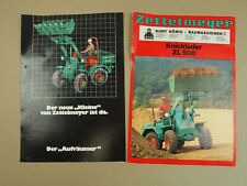 2 Prospekte Zettelmeyer ZL500 Knicklader von 1972/1976