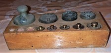 alte Messing/Eisen Gewichte Arzt.-Apotheker.-Kaufmanngewicht f. Waage 0,5kg-5g  