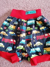 kurze Hose Feuerwehr, LKW, Bus, PKW, Handmade Gr. 80 - 86 - 92 Neu