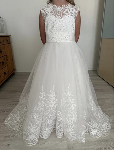 Festliches kleid weiß mit - kleid,
