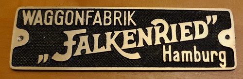Waggonbau schild falkenried - waggonbau,