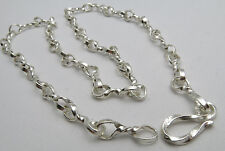 REIF-DESIGN - KNOTENKETTE HANDARBEIT ANTIK STYLE - 999 FEINSILBER