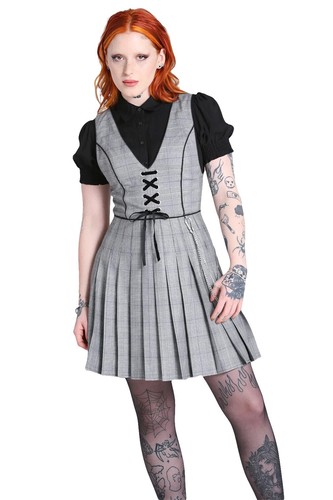 Hell bunny pinafore kleid mina - hell,