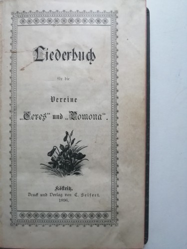 Köstritzer liederbuch 1896 - liederbuch,