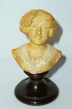 Alte Biedermeier Figur Büste Skulptur Plastik Miniatur Schnitzerei Figuren Dame 