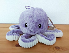 Plüschtier, Krake, ca. 17 cm, lila-weiß, Kuscheltier, Neu