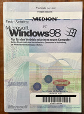 Microsoft Windows 98 in Deutsch Handbuch Erste Schritte mit Lizenzschlüssel