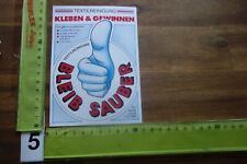Alter Aufkleber Handwerk Arbeitskreis TEXTILREINIGUNG Gewinnspiel 1987 Bonn
