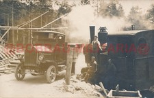 H372 Foto Mercedes Benz LKW Kleinbahn Feldeisenbahn LOK Eisenbahn train TOP