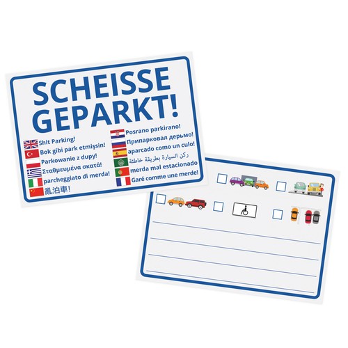 Scheisse geparkt notizblock - geparkt,