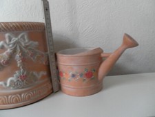 Übertopf als Gießkanne terrakotta Keramik Blumentopf  Durchm. 10cm,Höhe 10cm