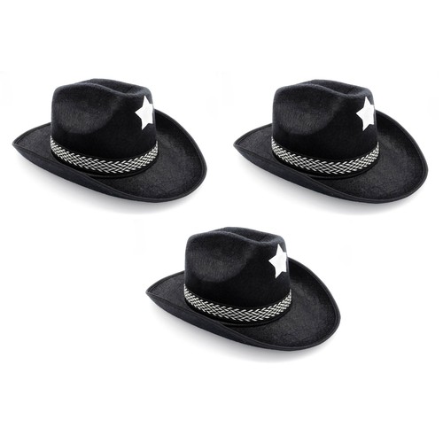 Cowboy hut schwarz herren - 3,