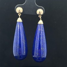 OHRHÄNGER 375/- GELBGOLD MIT LAPIS  SOGNI D'ORO SCHMUCKJAGD