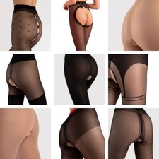 Fiore Ouvvert Strumpfhosen 20DEN 40DEN 80DEN S-XXL Damen Nylons Schritt offen