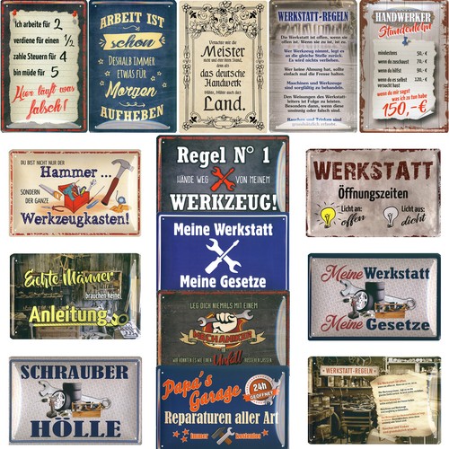Handwerker blechschild - handwerker,