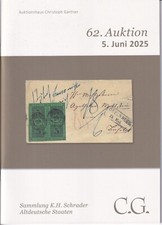 Gärtner-Auktion 2025 Sonderkatalog "Sammlung K.H. Schrader - Altdeut. Staaten"