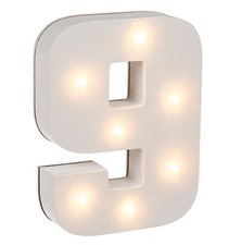 Beleuchtete Holz  Ziffer mit