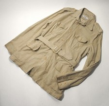 RICHMOND Wildledermantel Leather Coat Shirt Jacket Creme mit Gürtel Gr. 48