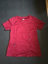 Arbeitskittel Damen, Arztpraxis, Wein Rot, Gr.40 Zum Knöpfen.