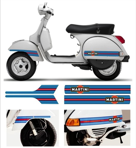 Aufkleber set martini vespa - martini,