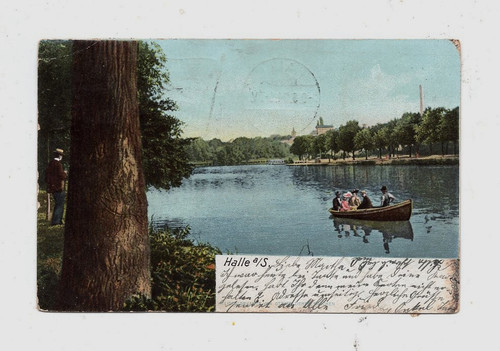 Halle saale 1904 color mit - ak,