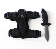 Poseidon - Black Line Titanium Knife - Tauchermesser - 125 mm Klinge