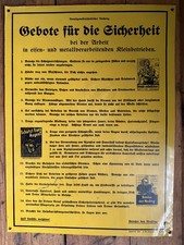 Blechschild Metall Schild Werkstatt Sicherheit Größe ca. 43cm x 32cm