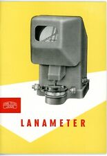 ZEISS Prospekt Anleitung LANAMETER Projektionsmikroskop Mikroskop Manual (Y4431