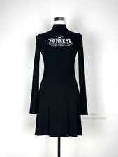 Killstar Langarmkleid Rippstrick bestickt Funeral Fledermaus Kleid Gothic XS
