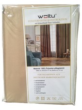 WOLTU Gardine Fertiggardine Fenstergardine Braun Modern 135x245cm