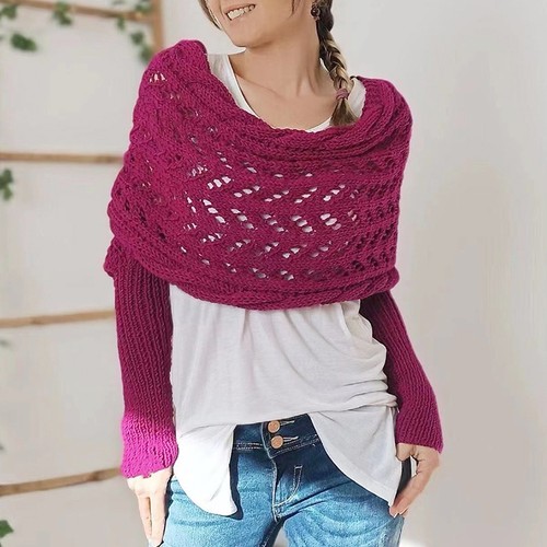 Damen gestrickter schal mit - damen,