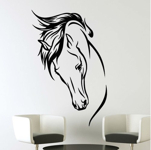 Pferde kopf horse wallsticker - pferde,