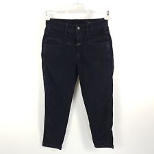 Closed Jeans Pedal Pusher Damen Gr. DE 36 IT 42 W25 Schwarz Slim Tapered Hose