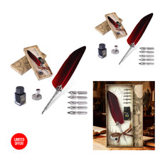 Antik Federstift mit Tinte