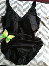 Große Größe LinelTEX Damen - Badeanzug  Fb . Schwarz  Gr . 46 B NEU !  B1