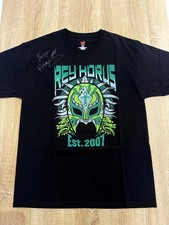 Rey Horus Wrestling T-Shirt Autogramm Unterschrieben Lucha Underground Azteca L