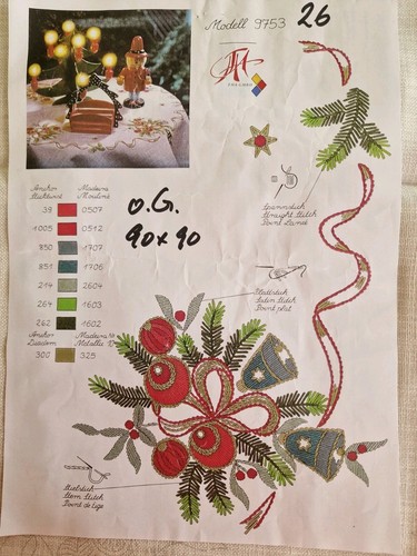 Weihnachts mitteldecke 90 - x,
